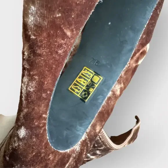 JEFFREY CAMPBELL Shego crushed velvet platform knee high boots NEW - Picture 14 of 16